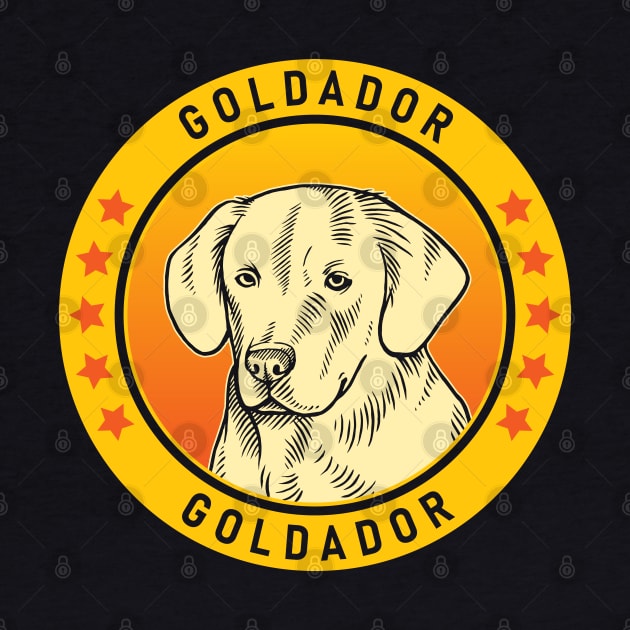 Goldador Dog Portrait by millersye